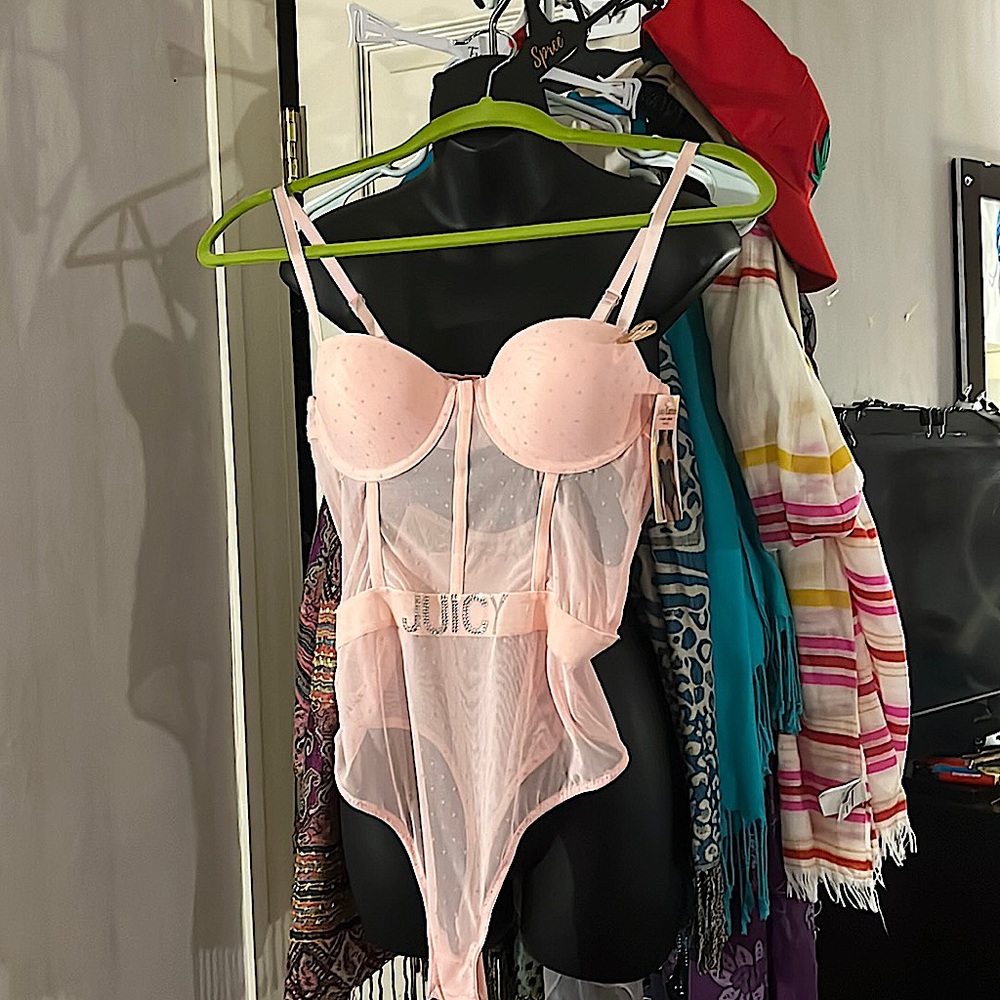 Juicy Couture Size S JUICY Molded Lace Bodysuit